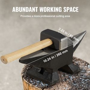 Incudine in Acciaio Fuso da 22 Libbre, Alta Durezza, Robusta, per Fabbri, Base Grande e Stabile, Unico Corno - Product Image 5