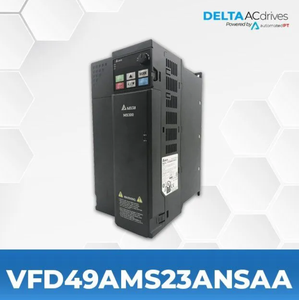 อินเวอร์เตอร์อุตสาหกรรม Delta VFD49AMS23ANSAA 3 เฟส 400V ระบบควบคุมเวกเตอร์แบบไร้เซนเซอร์ สำหรับระบบอัตโนมัติในอุตสาหกรรม ระดับ IP21 - Product Image 1