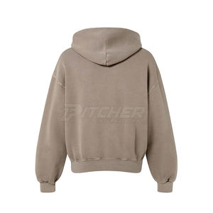 Sudaderas con capucha y cremallera frontal para hombre, de tejido grueso, con dobladillo acanalado y sensación cálida para el día a día en invierno. - Product Image 2