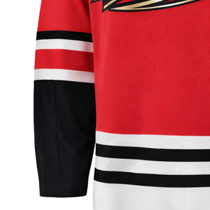 Camiseta de hockey sobre hielo roja de manga larga, uniforme profesional para equipo, ropa deportiva transpirable para práctica y entrenamiento, para adultos - Product Image 4