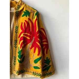Boho Suzani Velvet Knitted Eco-Friendly Winter <b>Jacket</b> Embroidered Regular <b>Jacket</b> Festival Statement Coat Ethnic Wear Gift Cotton - Product Image 2