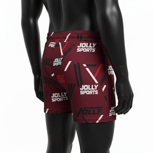 Shorts de mujer de alta calidad en poli spandex elástico con estampado gráfico, tela transpirable y logo sublimado. - Product Image 2