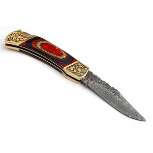 Couteaux pliants de poche en acier inoxydable de qualité supérieure, lame tranchante, manche en bois, couteau tactique de luxe, multifonctionnel, pour le camping, vente OEM - Product Image 1
