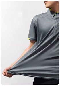 Jersey de Algodón Transpirable de Manga Corta para Hombre y Mujer, con Cuello y Botones, Venta al Por Mayor, Servicio OEM de Pakistán, 2023 - Product Image 2
