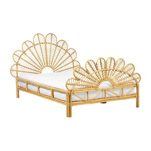 High Quality Rattan Kids <b>Bed</b> Furniture Flower Design Children Furniture Nursery Room Factory Price Wholesale - Product Image 3