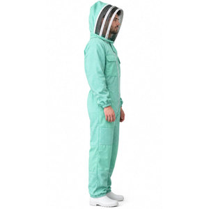 Tenue d'apiculteur ventilée à 3 couches en coton, avec voile en maille non inflammable et protection ronde pour les mains - Product Image 5