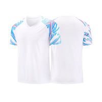 Jersey Latihan Olahraga Pria 100% Polyester Interlock Cepat Kering Kaos Sepak Bola Sublimasi Lengan Raglan Logo Kustom OEM