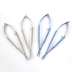 Micro Tijeras Vannas de 8cm con Punta Nano, Acero Inoxidable, Rectas, Afiladas, Reutilizables, Herramienta Microquirúrgica Oftalmológica, Neuroquirúrgica y Estética - Product Image 4