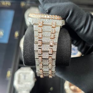 Reloj Árabe de Moissanita Completa, Estilo Real con Diamantes VVS, Miyota Automático, Resistente al Agua 3BAR, Analógico, de Acero Inoxidable, Clásico y de Moda - Product Image 2