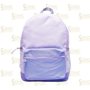 Girls Purple Glitter <b>Backpack</b> with Zipper Closure Soft Handle School <b>Backpack</b> Polyester Material with Zipper Closure - Product Image 4