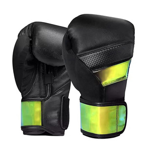 Custom PU Boxing Gloves Training Sparring MMA Gloves Wrist Closure Lightweight Unisex Logo Printed Professional - Product Image 2