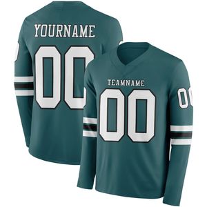 Jersey de Fútbol Americano Personalizado OEM de Manga Larga, Impresión Personalizada, Material de Spandex/Poliéster, Nombre del Equipo Personalizado - Product Image 5