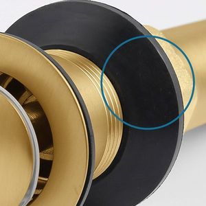 Sifone per lavabo bagno oro spazzolato con cestello filtro, accessorio per scarico lavabo - Product Image 4