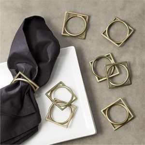 Porte-serviettes en métal de qualité supérieure, design minimaliste à 5 fils, boucles pour serviettes pour les décorations de table de Thanksgiving, de Noël, de mariage et de fête - Product Image 6
