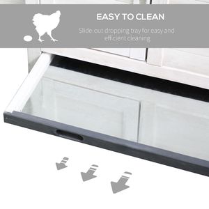 Pollaio da Esterno in Legno da 48 Pollici con Cassetta Nido per Gabbie di Animali - Product Image 5