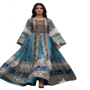 Vestido Étnico Afgano Kuchi Hecho a Mano, Vestido Tradicional Tribal Bordado para Mujer, Cultura Pashtun, Vestido Afgano Kuchi - Product Image 2