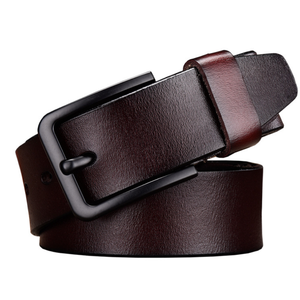 Cinturones de Alta Calidad con Hebillas de Aleación Sólida, Cinturones Coloridos de Cuero Genuino con Logotipo Personalizado para Hombre - Product Image 1
