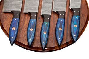 Best Supplier Cooking DAMASCUS Steel <b>Knife</b> <b>Set</b> Custom OEM HAND FORDEND Chef Use Kitchen <b>Knife</b> <b>Set</b> With Custom LEATHER ROLL - Product Image 3
