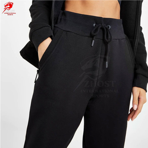 Pantalones Jogger de Lona Negros para Mujer, Ajustados, de Cintura Media, con Cordón, Casuales, Largos, Estilo Harem, con Bolsillos - Product Image 6