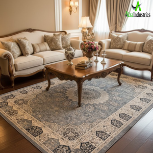 Tapis de sol design exclusif |   Revêtement de sol en mélange de laine, coton et soie |   Décoration d'intérieur en fibres synthétiques naturelles durables - Product Image 3