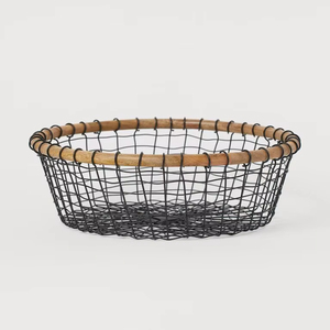 Handmade Decorative Wire Basket For Home Decor <b>Storage</b> With Vintage Style Finish And Durable Iron Material - Product Image 1