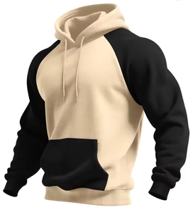 Autumn Winter Men’s <b>Raglan</b> Contrast Hoodie Outdoor Sports Sweatshirt Fashion Casual Hooded <b>Top</b> Custom Logo - Product Image 3