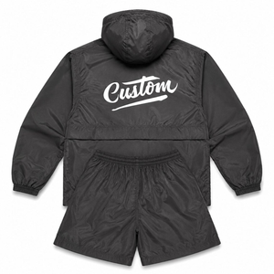 Conjunto de Chaqueta y Pantalones Cortos Deportivos de Invierno para Hombre, de Poliéster Impermeable y Resistente al Viento, de Color Sólido, Marca Privada, Venta al Por Mayor, Fabricante Personalizado - Product Image 3