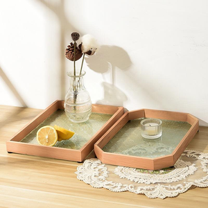 Retro Tachibana <b>Tray</b> Rectangular Plate Home Wooden Dessert <b>Tea</b> <b>Tray</b> Glass Fruit <b>Tray</b> - Product Image 3