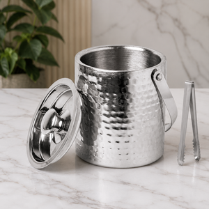 Luxury Hotel <b>Bar</b> Grade Stainless Steel Double Wall <b>V</b>-Tong Ice Bucket Leak Proof Rust Resistant 1.5L Capacity for Party - Product Image 1