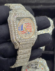 นาฬิกาข้อมือฮิปฮอป King Jewellers Square สแตนเลสสตีลอัตโนมัติ ประดับเพชรเต็มเรือน ระบบอนาล็อก หรูหรา สำหรับทั้งชายและหญิง - Product Image 2