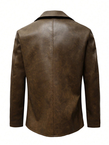 Chaqueta de Cuero para Hombre de Alta Calidad al por Mayor, el Mejor Diseño, Transpirable, Ropa OEM, Venta Caliente, Tela de Lona Transpirable, Ropa Urbana - Product Image 6