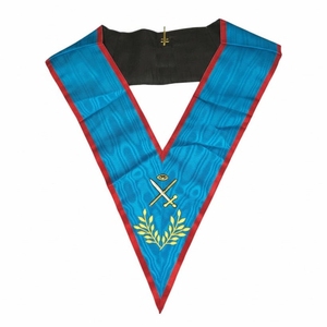 Expert Sautoir <b>Collar</b> Ancient and Accepted Scottish Rite (AASR) Machine Embroidery Lace Safety <b>Pin</b> Premium - Product Image 1