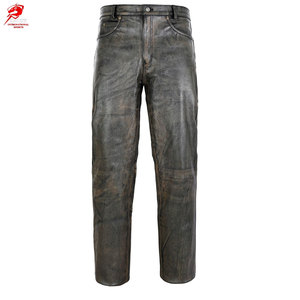 กางเกงหนังสั่งตัดสำหรับผู้ชาย ขายตรงจากโรงงาน พร้อมโลโก้และดีไซน์ตามสั่ง - Product Image 1