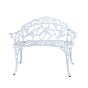 Banc de jardin en métal de style moderne avec revêtement en poudre blanche finition design élégant de haute qualité pour s'asseoir prix de gros - Product Image 1