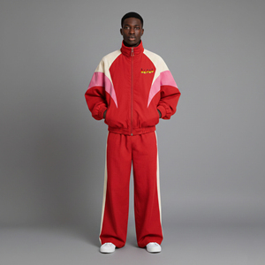 <b>Men</b> Nylon Activewear Tracksuit <b>Waterproof</b> Breathable Zipper Side Pocket Custom OEM Wholesale Comfortable Sports <b>Suit</b> - Product Image 1