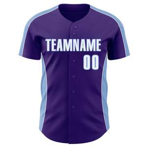 Jersey de Béisbol Azul Cielo Púrpura Directo de Fábrica, Ropa Deportiva de Alto Rendimiento, Malla Bird Eye, Bordado Personalizado, Proveedor de Pedidos al por Mayor - Product Image 2