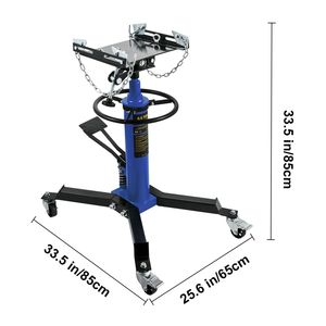 Martinetto Idraulico Telescopico per Trasmissione ad Alto Sollevamento 1100 Libbre (33"-67") a 2 Stadi, Capacità 1/2 Tonnellata, con Cavalletto di Supporto - Product Image 5