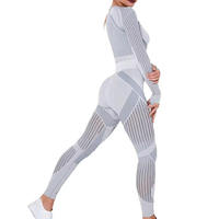 Ensemble de yoga 3 pièces pour femme, nouveau style, fabrication de haute qualité, sur mesure, respirant, en Spandex/Nylon, taille élastique, en vente en ligne