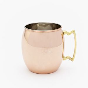 Mug à Moscow Mule décoratif en cuivre pur avec poignée en laiton, fait main, pour bar, cocktails, bière, café, idéal pour les cadeaux - Product Image 2