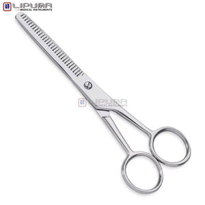 Ciseaux de coiffure professionnels OEM personnalisés pour gauchers, en acier inoxydable/avec manche en plastique, lame tranchante, pour salons de coiffure - Product Image 5