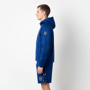 Ensemble deux pièces d'été sur mesure pour homme : Blouse et pantalon de jogging en polyester avec veste courte zippée – Grandes tailles disponibles - Product Image 3