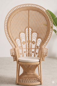 Handmade Natural Rattan Peacock Chair Sustainable Wicker Armchair For Boho Home Decor Luxury Wedding Events Outdoor Patio Furnit - Product Image 4