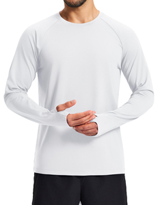 T-shirts de sport pour hommes à manches longues en polyester, personnalisables en gros (ODM) - Séchage rapide et respirant, tissu 320g, coupe classique - Product Image 4