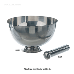 Mortero y Pilón Manual de Acero Inoxidable para Moler Sustancias Duras de Bochem - Product Image 3