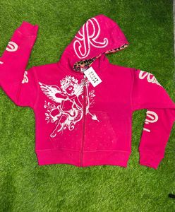 100% Cotton Zipper <b>Puller</b> Rhinestone Hood Streetwear Hoodie Screen Print Logo Men's Applique Distressed Embroidery Hoodie - Product Image 6
