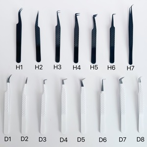Pinces à cils en acier inoxydable à pointe lisse, pinces à cils à 45, 60, 90 degrés pour extensions de cils, ensemble de pinces, fournisseur en gros - Product Image 5