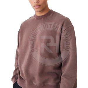 Sudaderas de Verano de Cuello Redondo de Alta Calidad al por Mayor de Fábrica, con Logotipo Personalizado, 100% Algodón Pesado, Hombros Caídos, Transpirables - Product Image 5