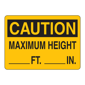 Panneau de signalisation de hauteur maximale 7x10 pouces pour entrées de véhicules - Product Image 3