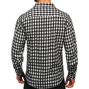 Chemise en flanelle à manches longues de haute qualité, douce et confortable en coton, à carreaux, boutonnée, élégante et confortable, service OEM - Product Image 3