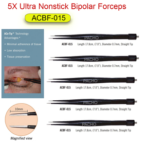 Pinzas Bipolares Ultra Antiadherentes Ellman Surgitron ACBF-015, 17.8 cm de Longitud y Punta Recta de 0.7 mm, Pinzas Bipolares de Diatermia Reutilizables - Product Image 5
